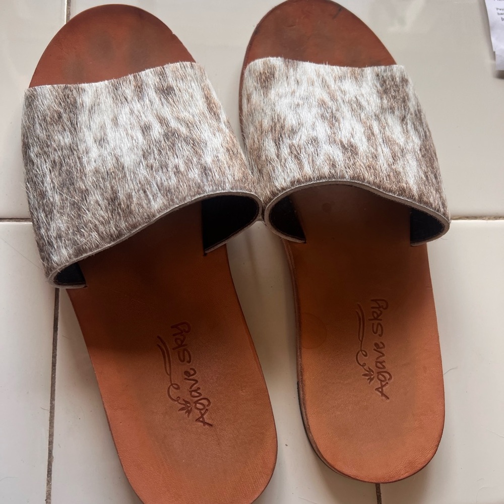 Cowhide slides